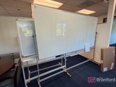 Lot (4) White Dry Erase Boards on Casters