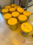 Lot (12) Justrite Oily Waste Cans