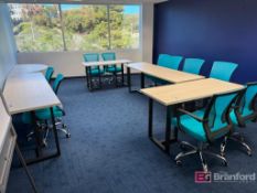 Office Contents incl (4) Wood Laminate Tables, (10) Chairs