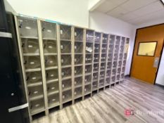 Lot of (11) Locker Sections; (6) Lockers per Section; (66) Total Lockers
