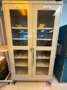 Heavy Duty Industrial Storage Cabinet on Casters w/ Glass Doors