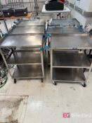 Lot (6) Lakeside Stainless Steel Push Carts on Casters;
