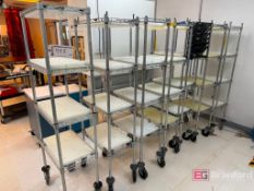 Lot (7) Metro Racks on Casters w/ Board Holders;