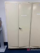 Uline Metal Storage Cabinet on Casters w/ Contents;