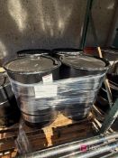 Pallet of (4) Empty Drums