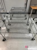 Lot (5) Uline Wire Push Carts;