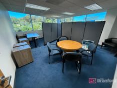 Office w/ Contents incl Desks, Flexispot 6' Long Electric Height Desks, etc