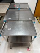 Lot (5) Lakeside Stainless Steel Push Carts on Casters;