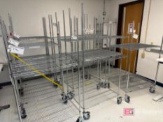 Lot (9) NSF Wire Racks on Casters;