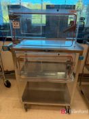 Lot (2) Uline Dry Storage Boxes on Push Cart w/ Casters;