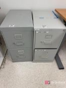 Lot (7) Hon 2 Drawer Metal Filing Cabinets