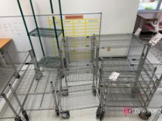 Lot (10) Assorted Metro Wire Push Carts and Racks