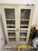 Lot consisting of (1) Metal Storage Cabinet, (1) Hanging Metal Storage Cabinet
