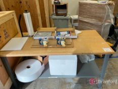 (2) Uline Industrial Work Tables with Contents
