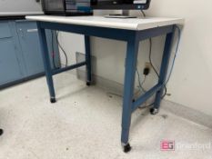 Lot (2) Industrial Worktables on Casters
