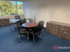Office Contents incl (1) Flexispot 6' Long Electric Adjustable Height Desk, etc