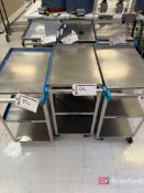 Lot (6) Lakeside Stainless Steel Push Carts on Casters;