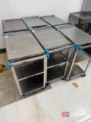 Lot (6) Lakeside Stainless Steel Push Carts on Casters;