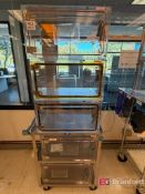 Lot (5) Uline Dry Storage Boxes on Push Cart w/ Casters;