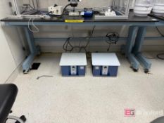 Lot (2) Industrial 6' Long Worktables on Casters