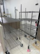 Lot (3) Uline Wire Carts on Locking Casters;