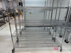 Lot (4) NSF Wire Metro Carts on Locking Casters;