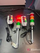 Lot (2) LED Signal Towers w/ Controllers