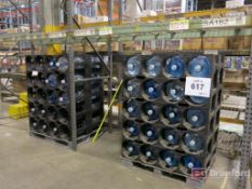 Water Bottle Rack/Bottle Rack w/ Asst Bottles of Poland Spring Water