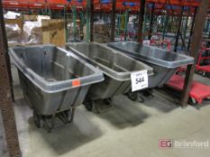 Lot of (3) Rubbermaid Trash Hoppers