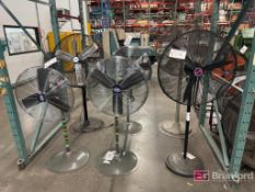 (6) Pedestal Mounted Industrial Fans