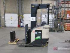 Crown 36 Volt Narrow Aisle High Lift Electric Forklift Model RR5210-40
