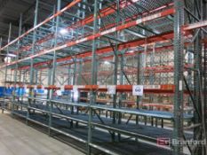 (6) Sections of Clip Together Single Carriage Push Back Racking