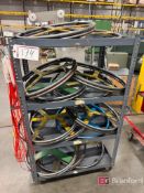 (13) Spool Mountable Wire Guides w/ 4-Tier Rollaround Rack