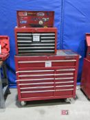 US General 13-Drawer Rollabout Mechanics Toolbox, Open Top 10-Drawer Toolbox; w/ Contents