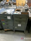4-Drawer Table, 2-Drawer Table w/ Cabinet Door; w/ Contents