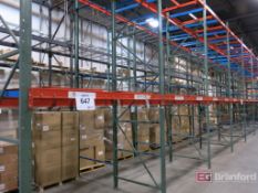 Lot of (10) Sections of Single Carriage Push Back Pallet Racking
