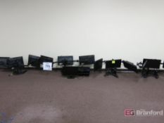 (4) 3-Positon Monitor Stands w/ Monitors