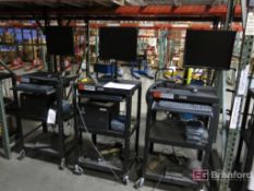Lot of (3) Luxor Computer Workstations, w/ (3) Monitors