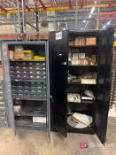 (2) 2-Door Metal Storage Cabinets w/ Contents