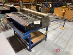 Width Adjustable Plastic Binding Ring Roll Cutter w/ Accumulation Table
