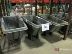 Lot of (3) Rubbermaid Trash Hoppers