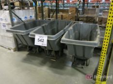 Lot of (3) Rubbermaid Trash Hoppers
