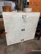 2-Door Wood Cabinet w/ Misc. Spare Parts