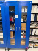 Sandusky Metal Storage Cabinets on Casters with contents