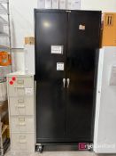 Uline Metal Storage Cabinet on Casters; File Cabinet