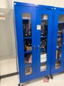 Sandusky Metal Storage Cabinets on Casters with contents