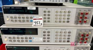 (2) Keysight 3458A 8.5 Digit Multimeter