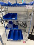 (1) Uline Metro Rack; (3) BenchDepot Industrial Work Tables