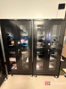 (2) Uline Storage Cabinets on Casters; w/o contents