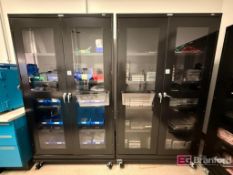 (2) Uline Storage Cabinets on Casters; w/o contents